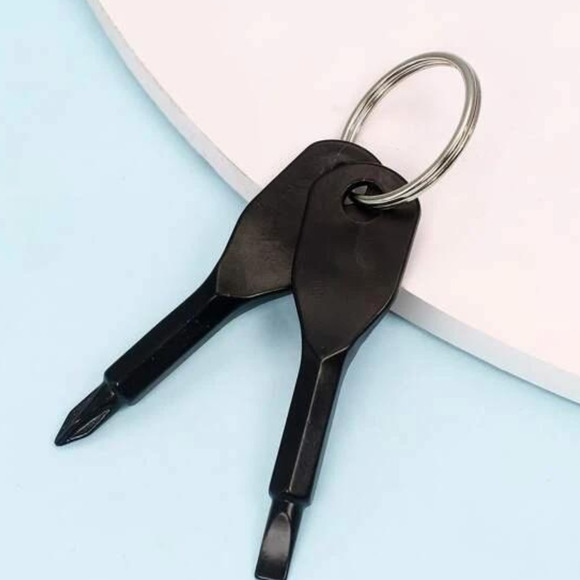 Screwdriver Keychain Safety Keychain Pocket Tools Road Safety Kit Keyringn - Picture 2 of 9